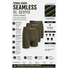 Oil Company Termal Haki 3'lü Boxer Seamless Iıı. Seviye