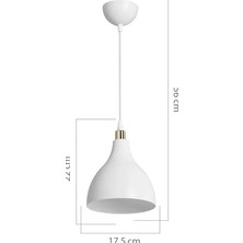 Vavis Ag Lightdesign Beyaz Sarkıt Avize Yatak Odası Salon Mutfak Koridor Lamba 18 AGNM94
