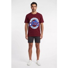 Usa Basketball Cleveland Bordo Dar Kalıp Erkek T-Shirt 141972