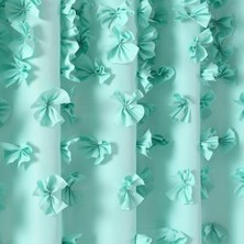 Vavis Lush Decor Riley Duş Perdesi, 182,88 cm x 182,88 Cm, Aqua