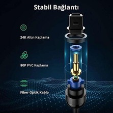 Vavis Fiber Optik Ses Kablosu Siyah 1.5 Metre