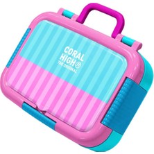 Coral High Turkuaz Pembe Çizgili Çelik Beslenme Kabı 39279