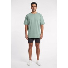 Lixa Basic Turkuaz Erkek Oversize T-Shirt 141107