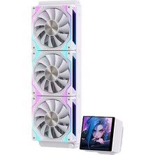 Gameline Dp-01 4" Büyük LCD Ekranlı 360MM Argb Işlemci Sıvı Soğutma Beyaz