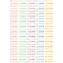 125 Adet Parlak Kuşe Ince Kalem Etiketi - Isim Yazılı, Hazır Kesimli A4 Sticker