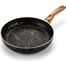 Vavis Desert Maxi Tava Siyah Gold Desenli Şık Tasarımlı Geniş Pişirme Tavası 26 cm - 28 cm Ölçü Seçenekleri (26 Cm)