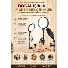 Matechno Profesyonel LED Dolgu Işığı Masaüstü Telefon Tutuculu Canlı Yayın ve Makyaj Lambası Içerik Üretici Işığı