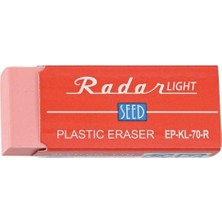 Seed Renkli Şeffaf Radar Plastik Silgi M Red
