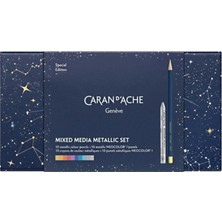 Caran D'ache Limited Edition Mixed Art Crayons And Pastel Set, Cosmic Blue, 20 Pcs 3000.024
