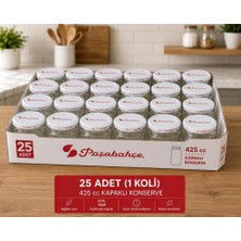 Paşabahçe 425 cc Kapaklı Cam Konserve Kavanoz 25 Li Paket