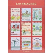 Pansy Daisy L'après Postage Stamp Sticker Seti - San Francisco 1