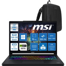 MSI Msı Crosshaır 16 Max Hx E2WGK-008TR Intel Core Ultra 9 290HX Plus 128GB Ddr5 1tb Ssd+1tbssd 8GB/RTX5070 115W 16 Inç Qhd+ OLED (2560 x 1600) IPS 165Hz WINDOWS11HOME Gaming ZW008TRH52+ZETTAÇANTA
