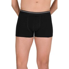Berrak Erkek Siyah 6'lı Paket Likralı Boxer-Siyah-S