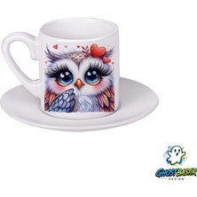 Ghostbastır Design Baykuşlu Türk Kahvesi Fincanı 0101