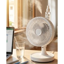 Teknodayım Teknocanmarketing Mini Masaüstü Vantilatör Sessiz Çalışan 2 Kademeli Fan Otomatik Salınımlı