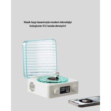OtoTech Dekoratif Gece Işıklı Bluetooth Hoparlör – Zaman ve Pil Ekranlı