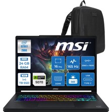 MSI Msı Crosshaır 16 Max Hx E2WGK-008TR Intel Core Ultra 9 290HX Plus 24GB Ddr5 1tb SSD +1tb SSD 8GB/RTX5070 115W 16 Inç Qhd+ OLED (2560 x 1600) IPS 165Hz Freedos Gaming ZW008TRF04+ZETTAÇANTA