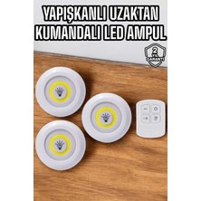 Teknodayım Teknocanmarketing Mutfak Dolap Altı Işığı Uzaktan Kumandalı Yapışkanlı Kablosuz Pilli