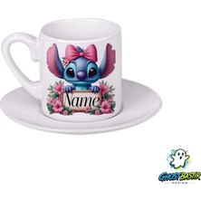Ghostbastır Design Kişiye Özel Stitch Türk Kahvesi Fincanı 0144