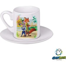 Ghostbastır Design Zootropolis Judy ve Nick Türk Kahvesi Fincanı 0190