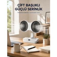 Teknodayım Teknocanmarketing Duvara Monte Edilebilen Çift Başlıklı Sessiz Masa Fanı