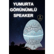 Teknodayım Teknocanmarketing Dinozor Yumurtası Gece Masa Lambası Bluetooth Hoparlör 14 Renk Seçeneği
