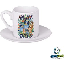 Ghostbastır Design Bluey Ailesi Türk Kahvesi Fincanı 0107