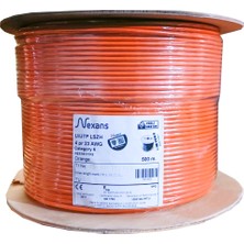 Nexans NEX1611TF5, Turuncu, Cat6, 500M, 23AWG (0,58MM), Utp, %100 Bakır, Lszh Halogen Free, Makara,