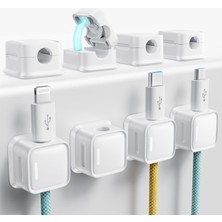 OEM Kablo Klipsli Tutucu, 8 Paket Manyetik Çalışma Masası Kablo Düzenleyici Yönetim, Telefon Şarj Kablosu Tutucu, Güçlü Yapışan Tel Şarj Cihazı, Komodin, Mutfak Aletleri Için Tutucu