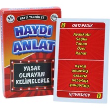 Toha Aile Kutu Oyunu Haydi Anlat 55 Kart | Yasak Olmayan Kelimelerle Anlat, Zeka ve Strateji Oyunu