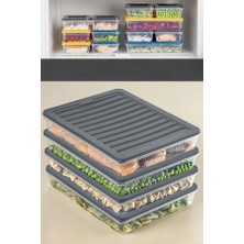 OEM 4 Adet Buzdolabı Organizeri, Buzdolabı Için Çok Amaçlı Saklama Kabı, Fresh Box, Şeffaf ve Ayarlanabilir, Gıdaları Taze Tutma Özelliği, Mutfak Düzenleyici (2400 Ml)