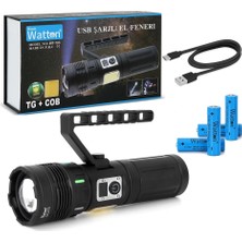 Belirtilmemiş 15.000 Lümen Tg+Cob LED Şarjlı El Feneri  WT-703