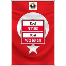 TAN EXPRESS 40X60 Türk Bayrağı Alpaka Kumaş 1 Adet (VİDEOLU)