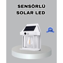 Belirtilmemiş Üç Modlu Güneş Enerjili Duvar Lambası 1800MAH Bataryalı ve Hareket Sensörlü