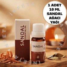 İnfeta 1 Adet 10 ml Esansiyel Sandal Ağacı Yağı - Hava Nemlendirici Buhardanlık, Ütü Kokusu Sandal Koku Yağı -Uçucu Yağ Oda Kokusu