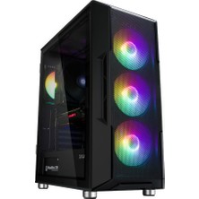 Zalman I3 Neo Black, Megamax, 700W 80+, Mesh Panel, Tempered Glass, 4X120MM Rgb Fan, Atx Gamıng Kasa