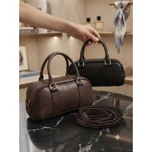 SS Trend Store Kadın El ve Omuz Çantası Günlük Kullanım Silindir Tasarım Suni Deri 24X12X12 cm | 4 Renk Seçeneği