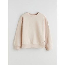 Lc Waikiki Yeni Sezon Bisiklet Yaka Fiyonk Detaylı Kız Çocuk Kalın Sweatshirt
