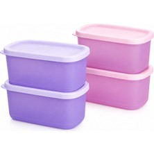 Tupperware Kübik 4'lü Mini Dikdörtgen 250ML
