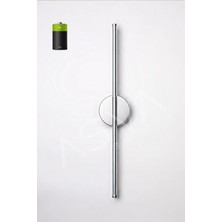 Asva Aydınlatma Krom Pilli Günışığı LED Modern Aplik Dekoratif 70 cm
