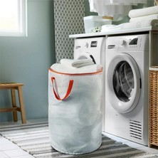 Ikea Pärkla Çamaşır Torbası, Beyaz, 70 Lt