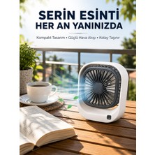 Teknodayım Teknocanmarketing Taşınabilir Şarjlı Masa Fanı Sessiz ve Güçlü Fan Sistemli