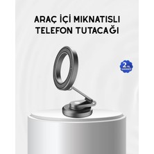 Teknodayım Teknocanmarketing Manyetik Katlanabilir Araç Telefon Tutucu – Magsafe Uyumlu, 360° Ayarlanabilir