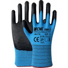Cmc 1736 Düz Premıum Eldiven Siyah-Mavi | 12 Adet - 1/2