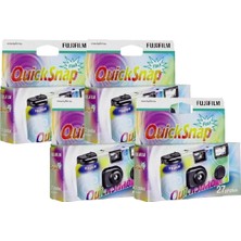 OEM Fuji Quicksnap Flaşlı Tek Kullanımlık Kamera, Film Malzemesi X-Tra 400 Asa, 27 Çekim Için, 4 Adet