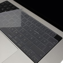 OEM MacBook Türkçe‑q Klavye Koruyucu Silikon Kılıf Kapak MacBook Air 13,6-15,3 Pro 14-16 Inç Uyumlu M5/m4/m3/m2/m1 Touch Id – Toz, Dökülme ve Çizilmelere Karşı Koruma Şeffaf