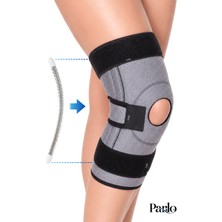 Parlo Ligament ve Patella Destekli Dizlik Ayarlanabilir Ortopedik Diz Desteği Spiral Balenli Diz Destek Bandajı
