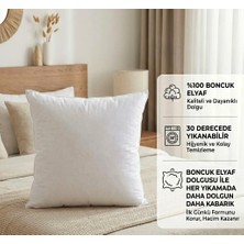 Pratic Home 1 Adet (35X35-40X40-43X43-65X65-75X75CM) %100 Boncuk Silikonlu Kare Kırlent Iç Yastık Minder