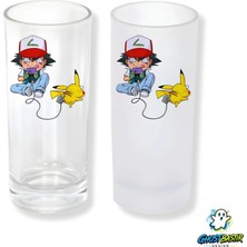 Ghostbastır Design Pikachu Buzlu / Buzsuz Seçenekli Rakı Bardağı – 1 Adet Şık Sunum Bardağı 0267