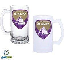 Ghostbastır Design Al Ain F.c. Kulplu Bira Bardağı Buzlu Veya Şeffaf Seçenekli 0260